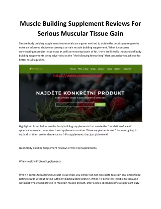 muscle building supplement reviews for serious