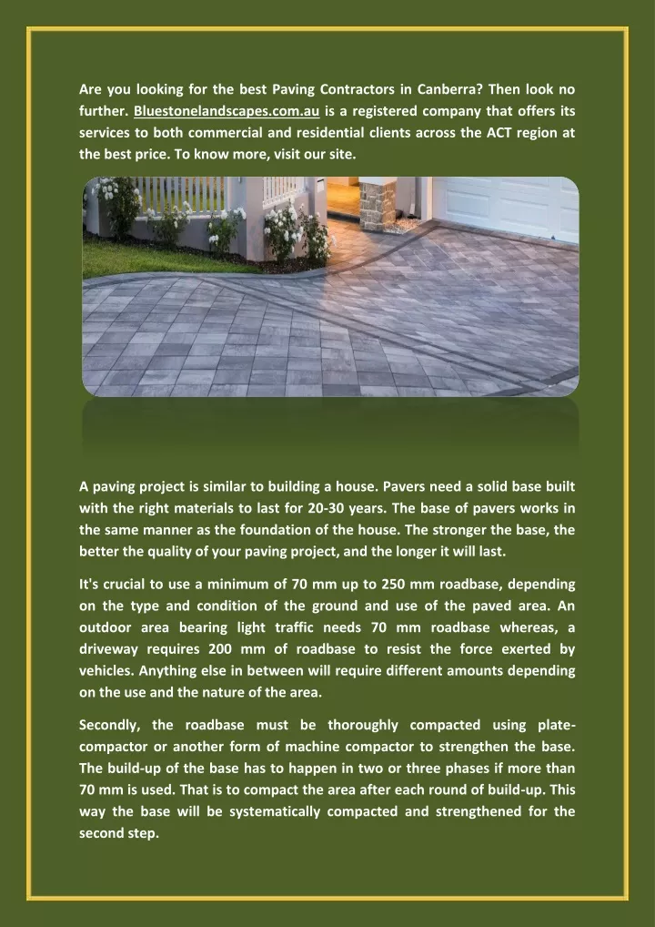 are you looking for the best paving contractors