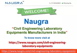 Civil Engineering Lab Equipments Manufacturers-Naugra