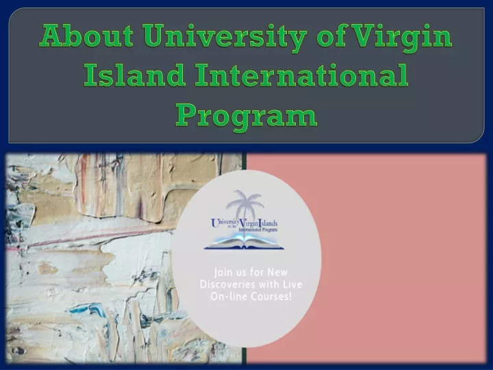 about university of virgin island international program