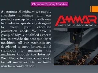 chocolate packing machine