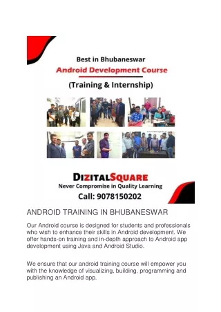 Android Development Course in Bhubaneswar