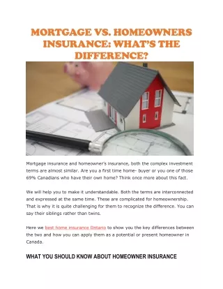 Best home insurance Ontario