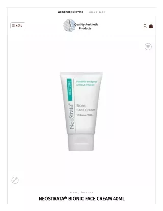 Buy NEOSTRATA® BIONIC Face Cream 40ML Online - Quality Aethetic Products