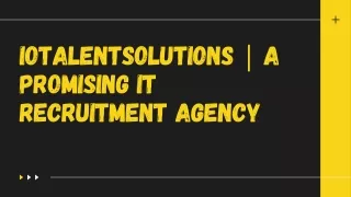 ioTalentSolutions - A promising IT Recruitment Agency