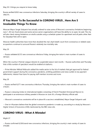 The Number One Reason You Should (Do) CORONO VIRUS