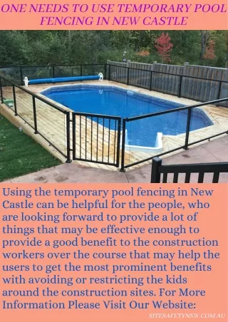 One Needs To Use Temporary Pool Fencing In New Castle