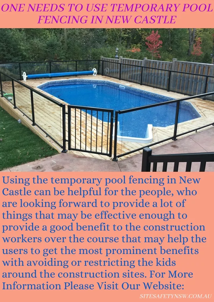 one needs to use temporary pool fencing