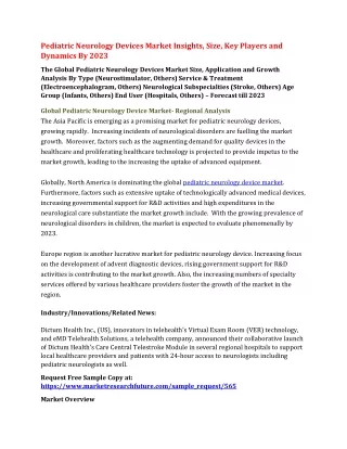 pediatric neurology devices market insights size