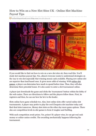 how to win on a new slot sites uk online slot