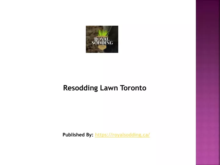 resodding lawn toronto published by https