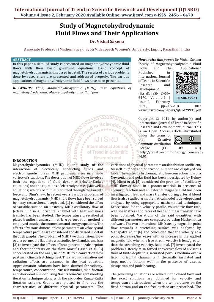 international journal of trend in scientific