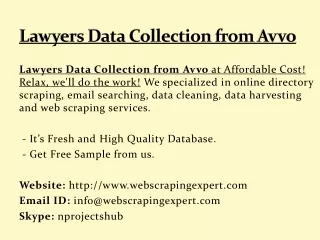 lawyers data collection from avvo
