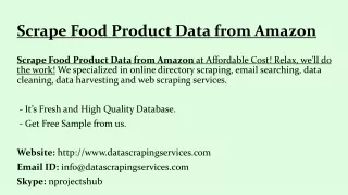 scrape food product data from amazon