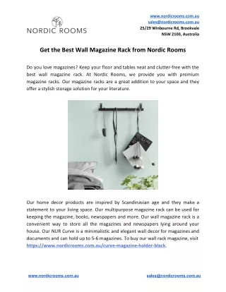 Get the Best Wall Magazine Rack from Nordic Rooms