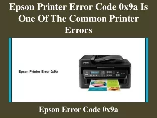 epson printer error code 0x9a