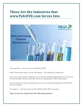 these are the industries that www palvifze