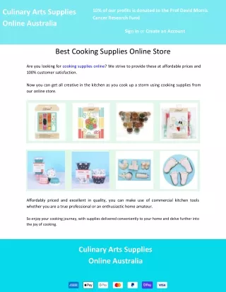 Best Cooking Supplies Online Store
