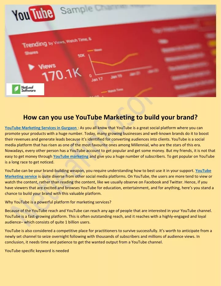 how can you use youtube marketing to build your