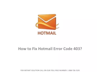 how to fix hotmail error code 403