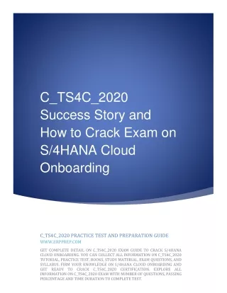 c ts4c 2020 success story and how to crack exam