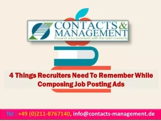4 Things Recruiters Need To Remember While Composing Job Posting Ads