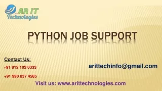 Python Job Support | Python Online Job Support - AR IT