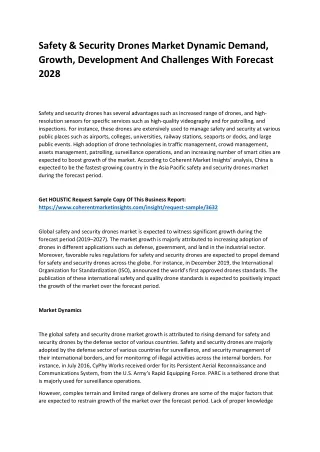 safety security drones market dynamic demand