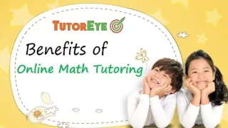 Benefits of Online Math Tutoring