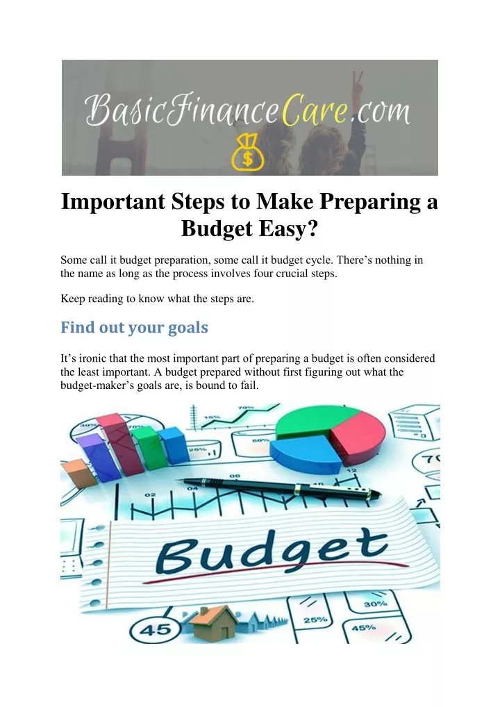 important steps to make preparing a budget easy