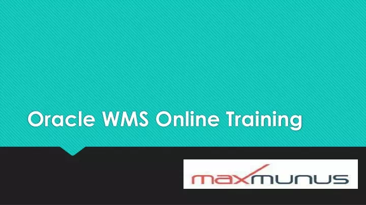 oracle wms online training