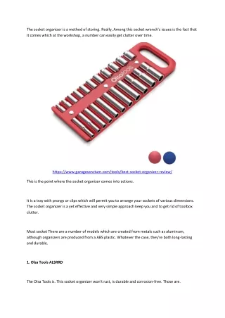the socket organizer is a method of storing