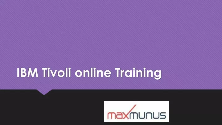 ibm tivoli online training