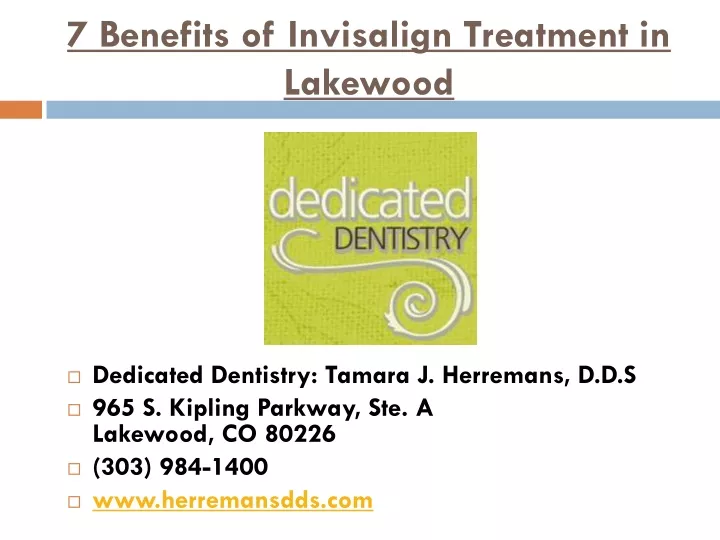 7 benefits of invisalign treatment in lakewood