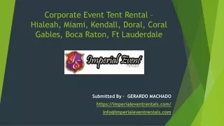 Corporate Event Tent Rental – Imperial Event Rental