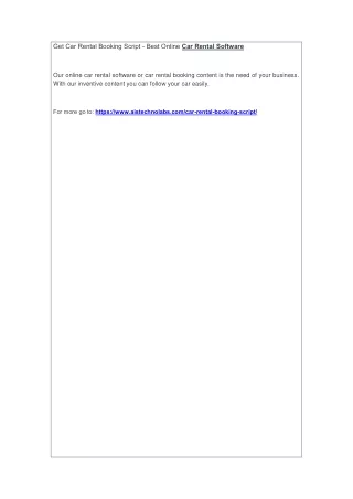 get car rental booking script best online