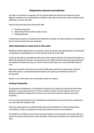 alojamiento web para principiantes