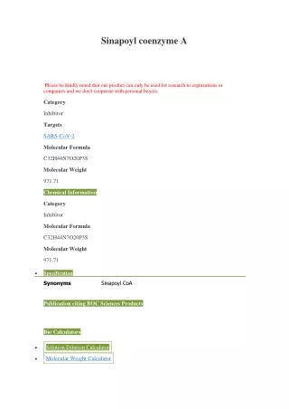 sinapoyl coenzyme a