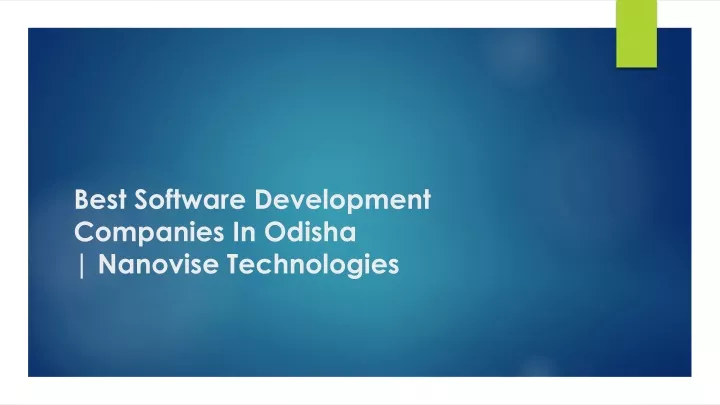 best software development companies in odisha nanovise technologies