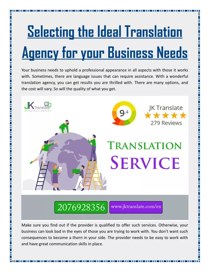 selecting the ideal translation agency for your