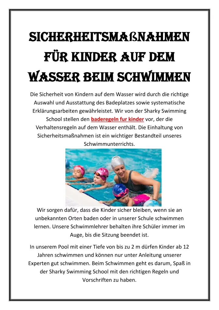 sicherheitsma sicherheitsma nahmen f f r kinder