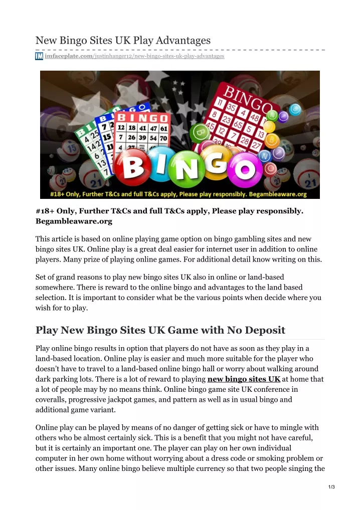 new bingo sites uk play advantages
