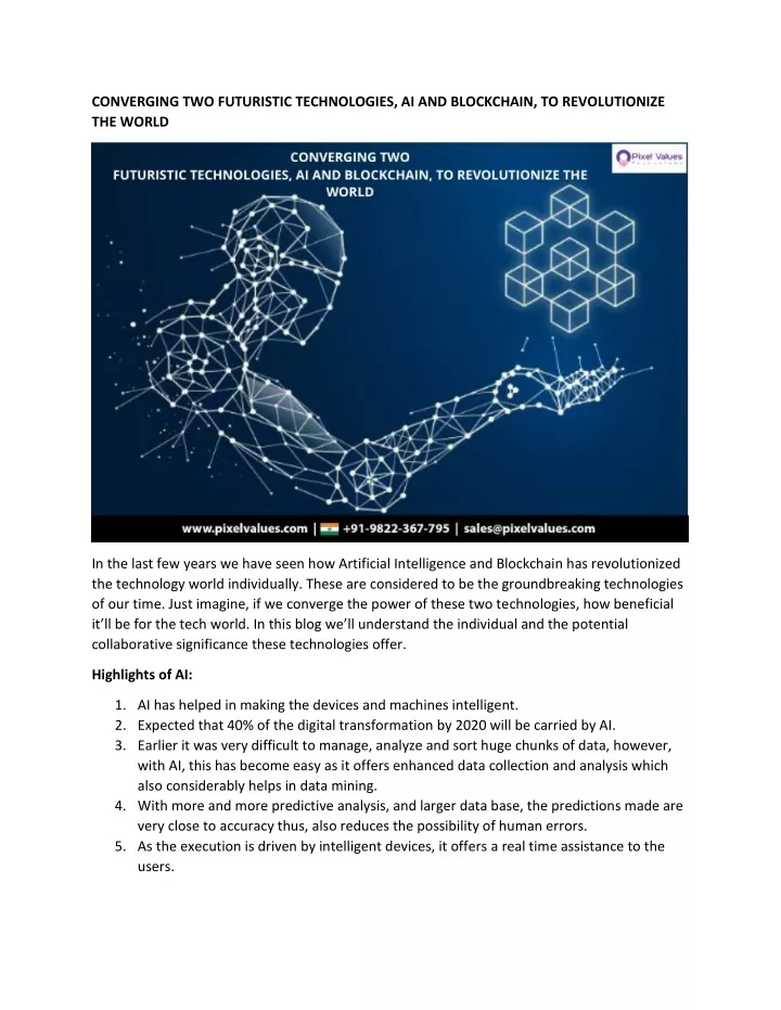 converging two futuristic technologies