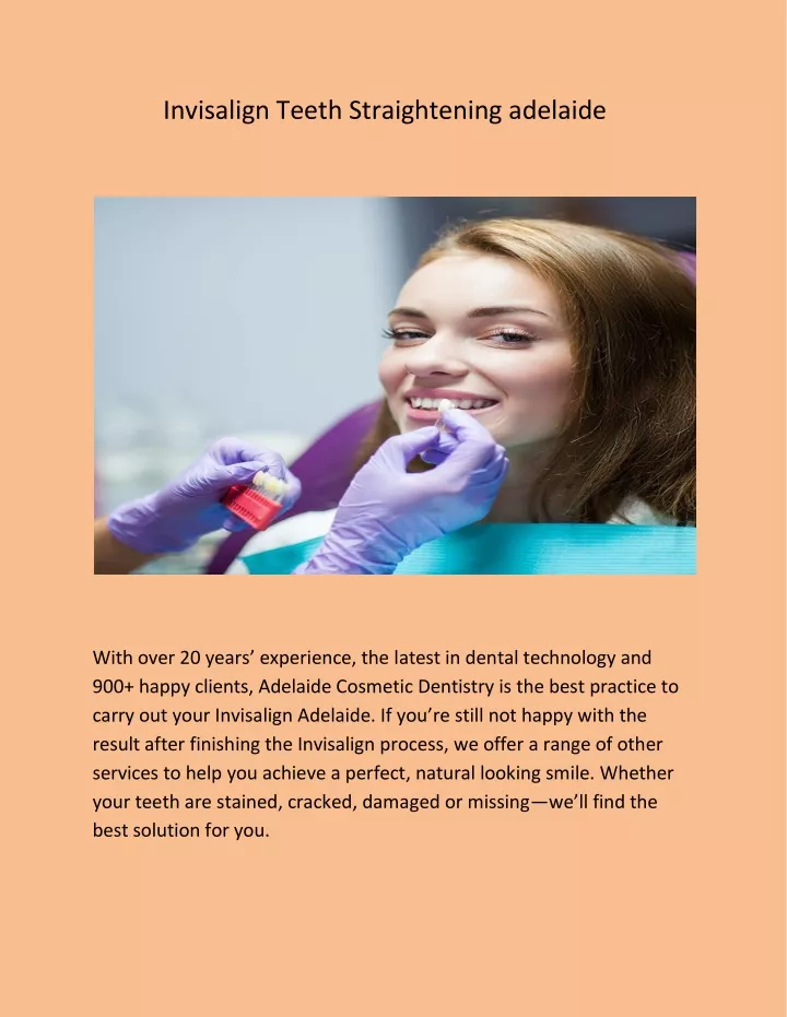 invisalign teeth straightening adelaide