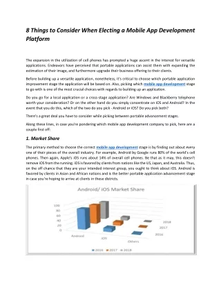 8 Things To Consider When Electing A Mobile App Development Platform