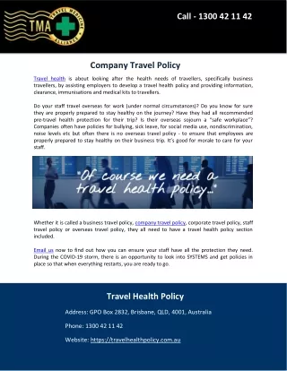 Company Travel Policy