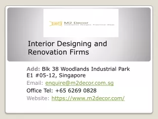 Looking for residential interior Designing company in Singapore