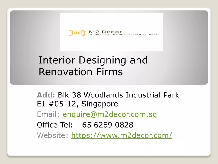 interior designing and renovation firms