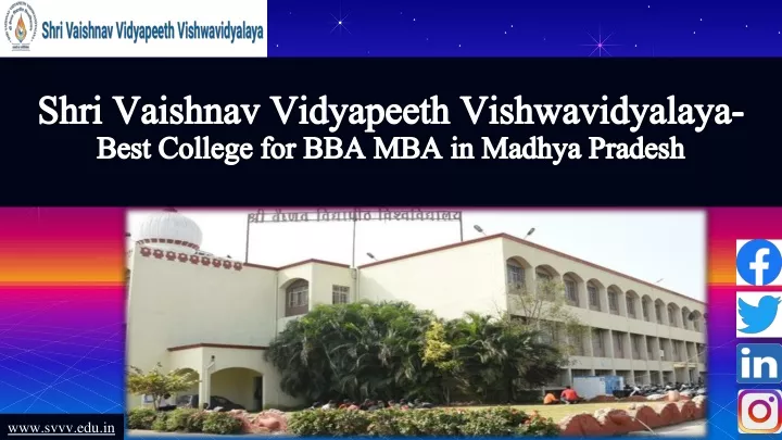 shri vaishnav vidyapeeth vishwavidyalaya best college for bba mba in madhya pradesh