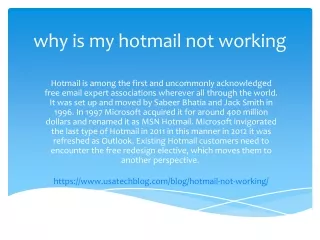 Hotmail not working